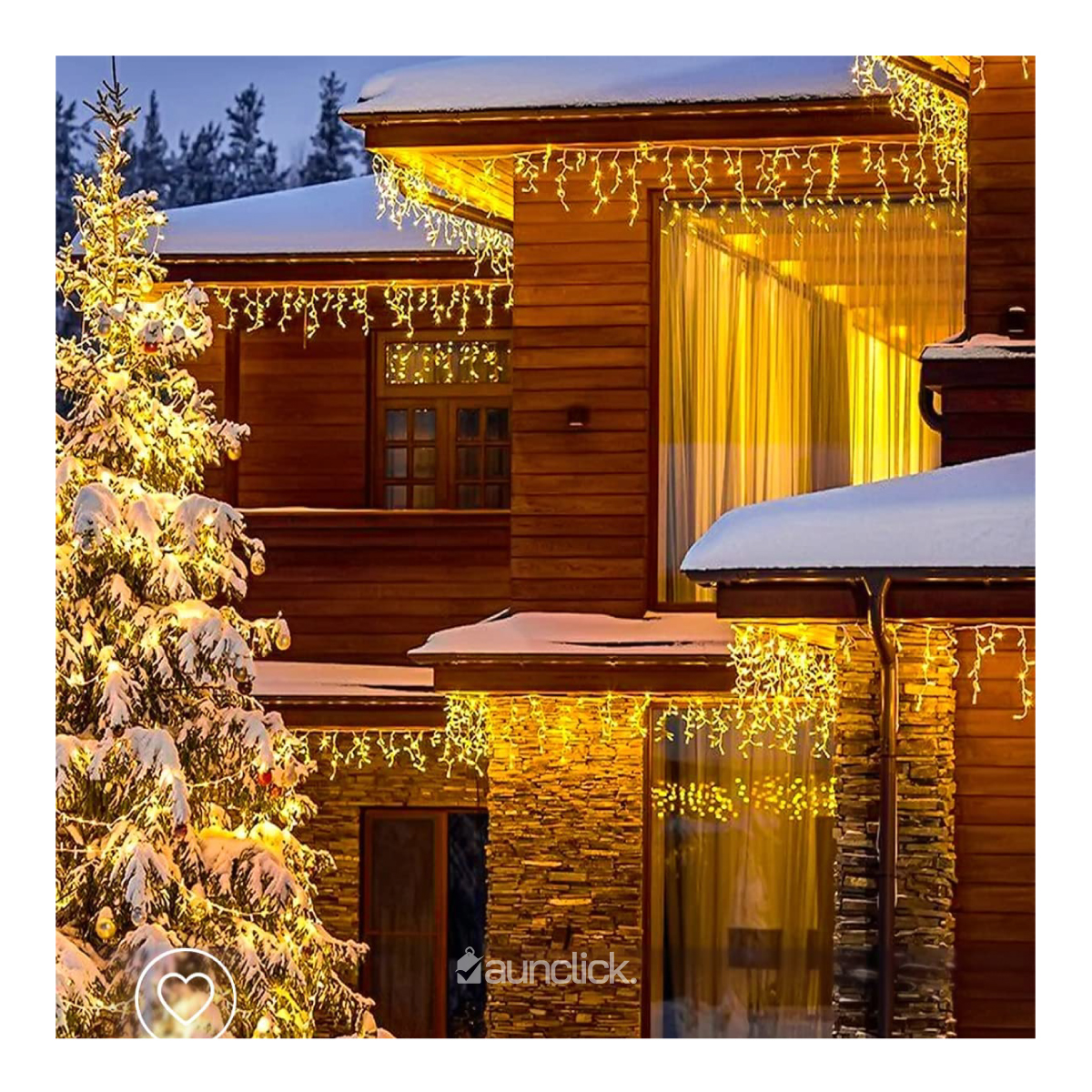 Serie Navideña Cascada Led 16 mts 800 Luces Exterior Navidad - Blanco Calido