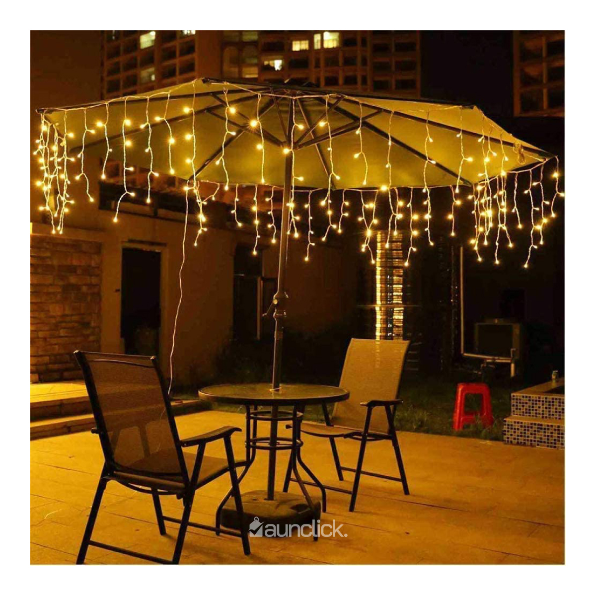 Serie Navideña Cascada Led 20 mts 1000 Luces Exterior Navidad - Blanco Calido