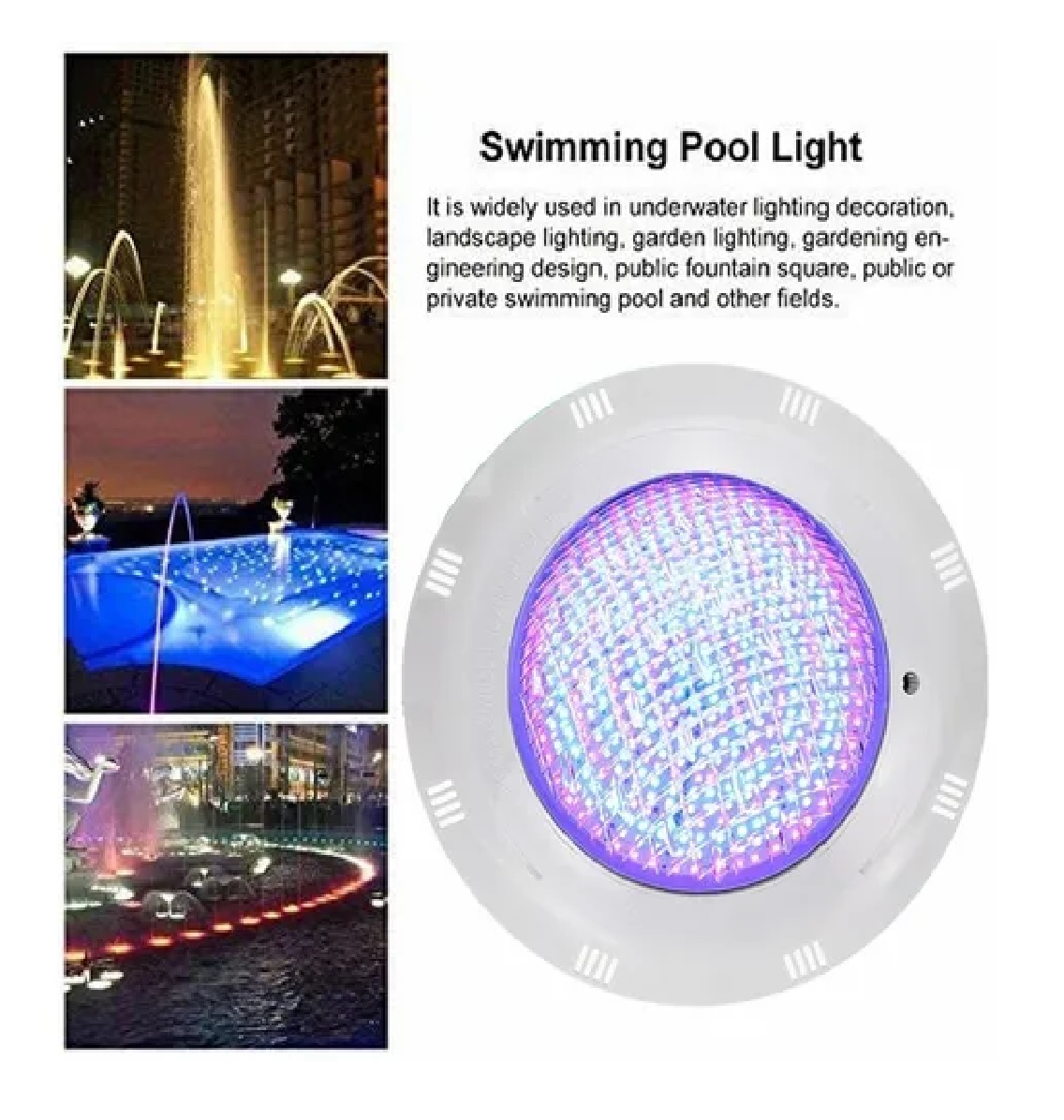 Lampara Subacuática Para Piscinas Rgb Ip68