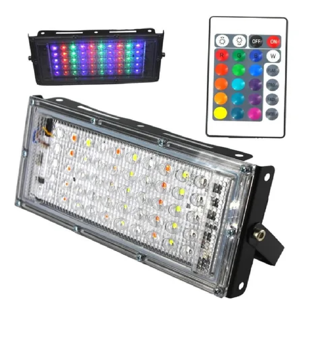 Reflector Led Multicolor 50w Rgb C/control Megaluz (450w)