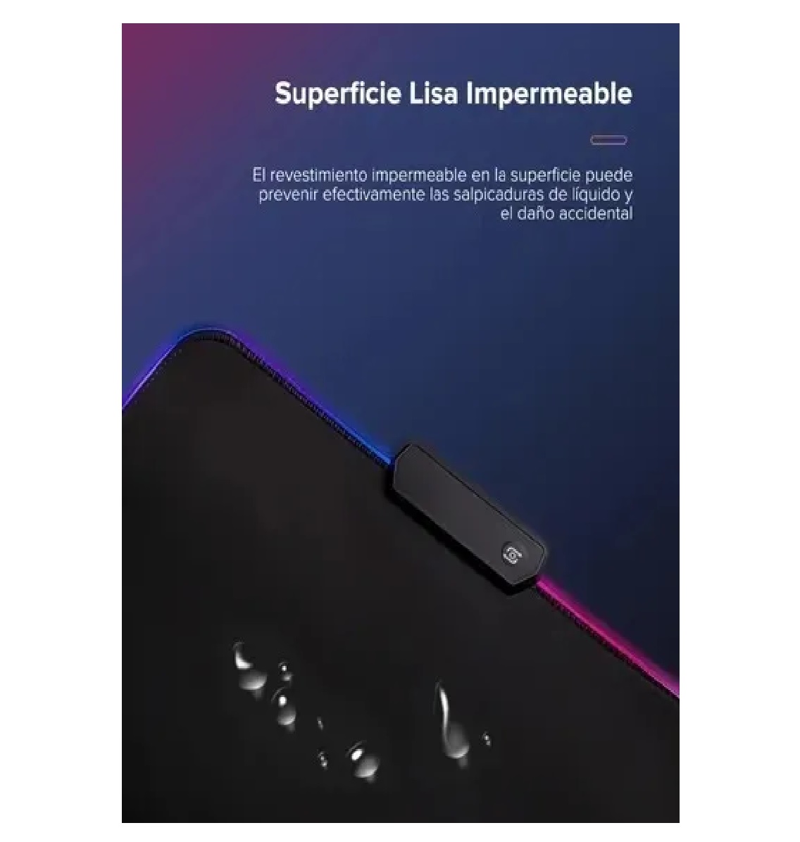 Alfombrilla De Ratón Gamer Rgb Luz Led Lonk Mousepad 30x25cm