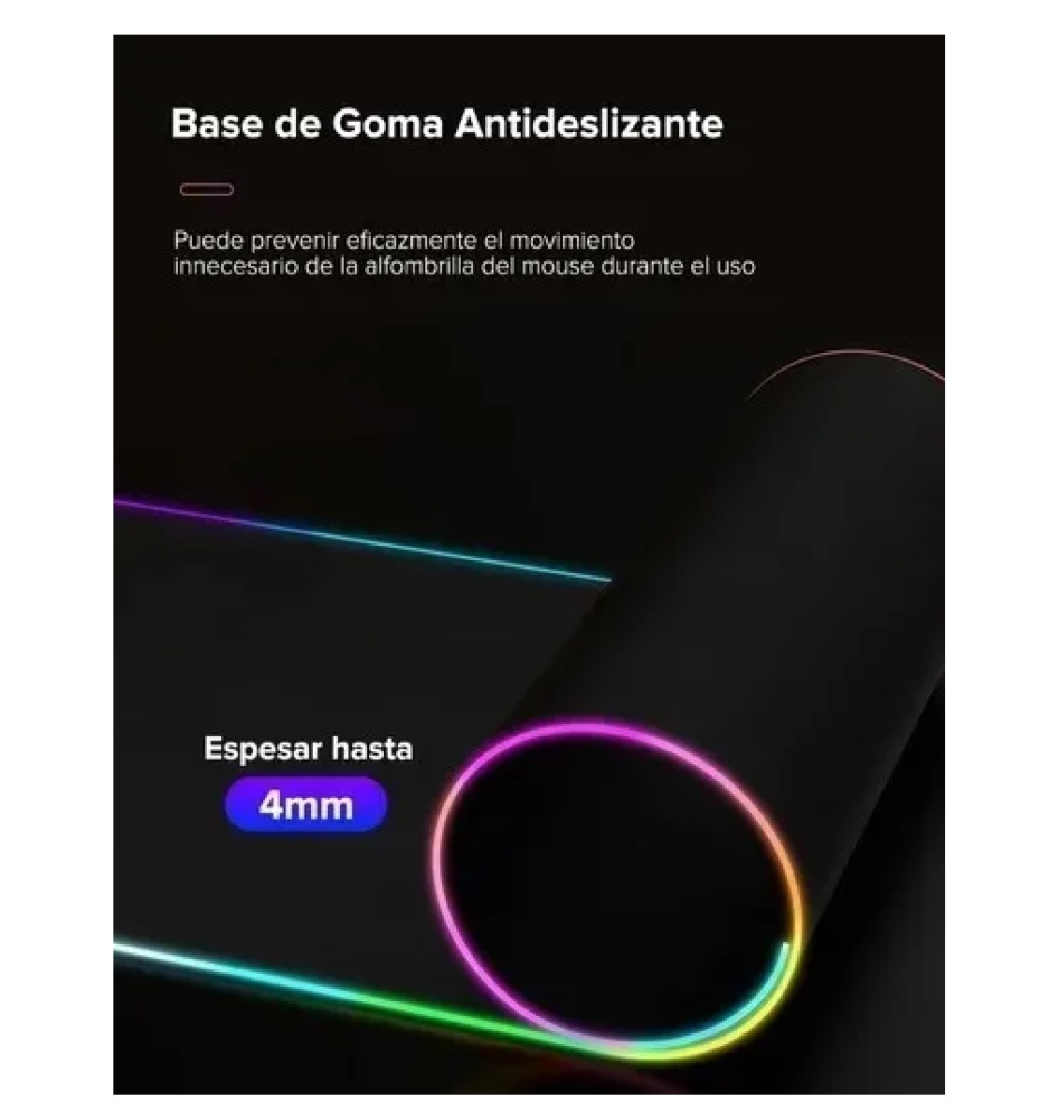 Alfombrilla De Ratón Gamer Rgb Luz Led Lonk Mousepad 30x25cm