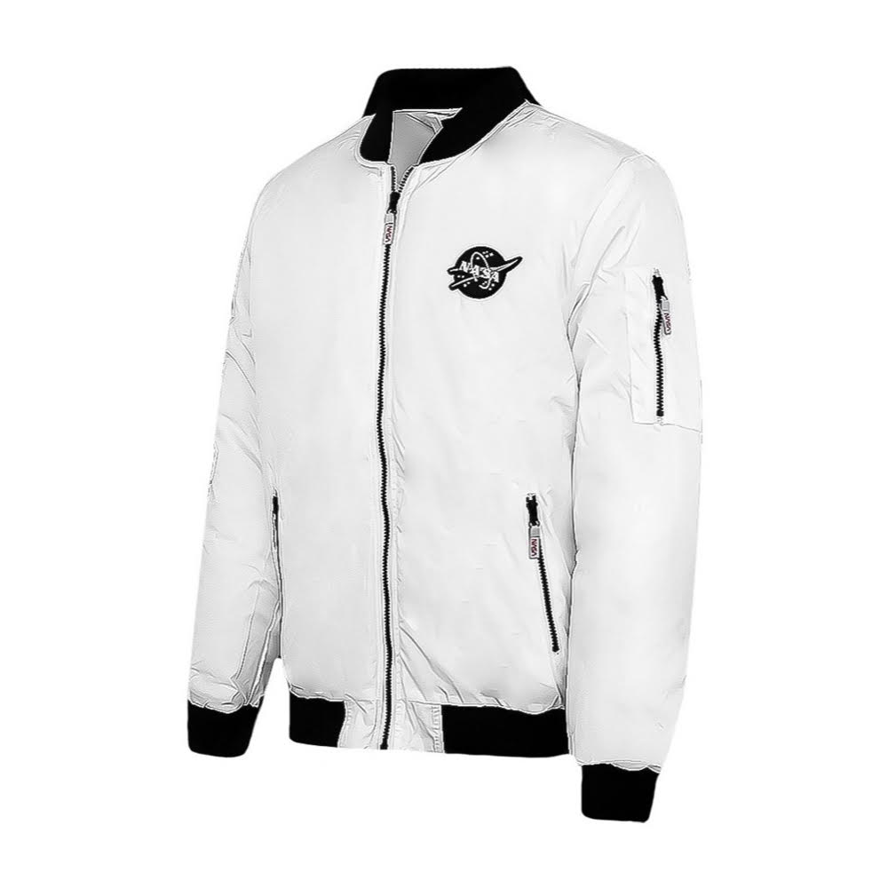 Chamarra NASA Bomber Blanca Hombre 322198
