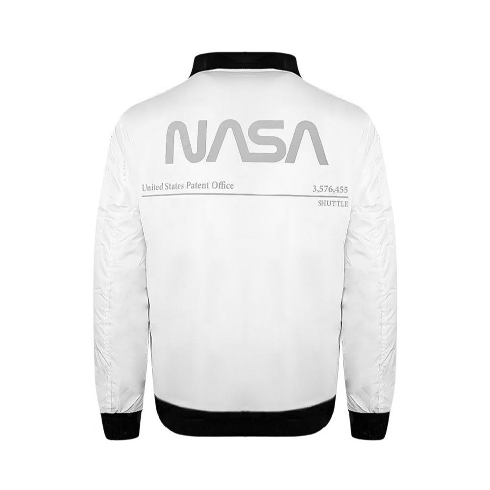 Chamarra NASA Bomber Blanca Hombre 322198