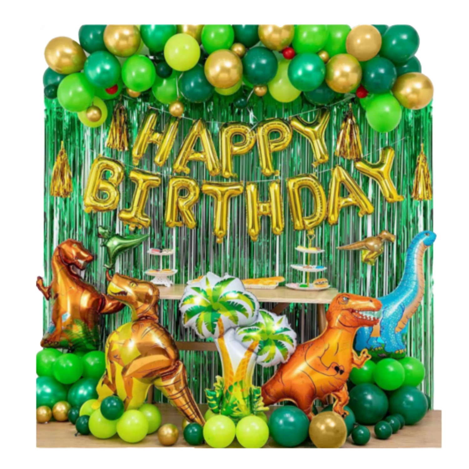 Globos De Cumpleaños Decoración Kit De Fiesta DINOSAURIOS