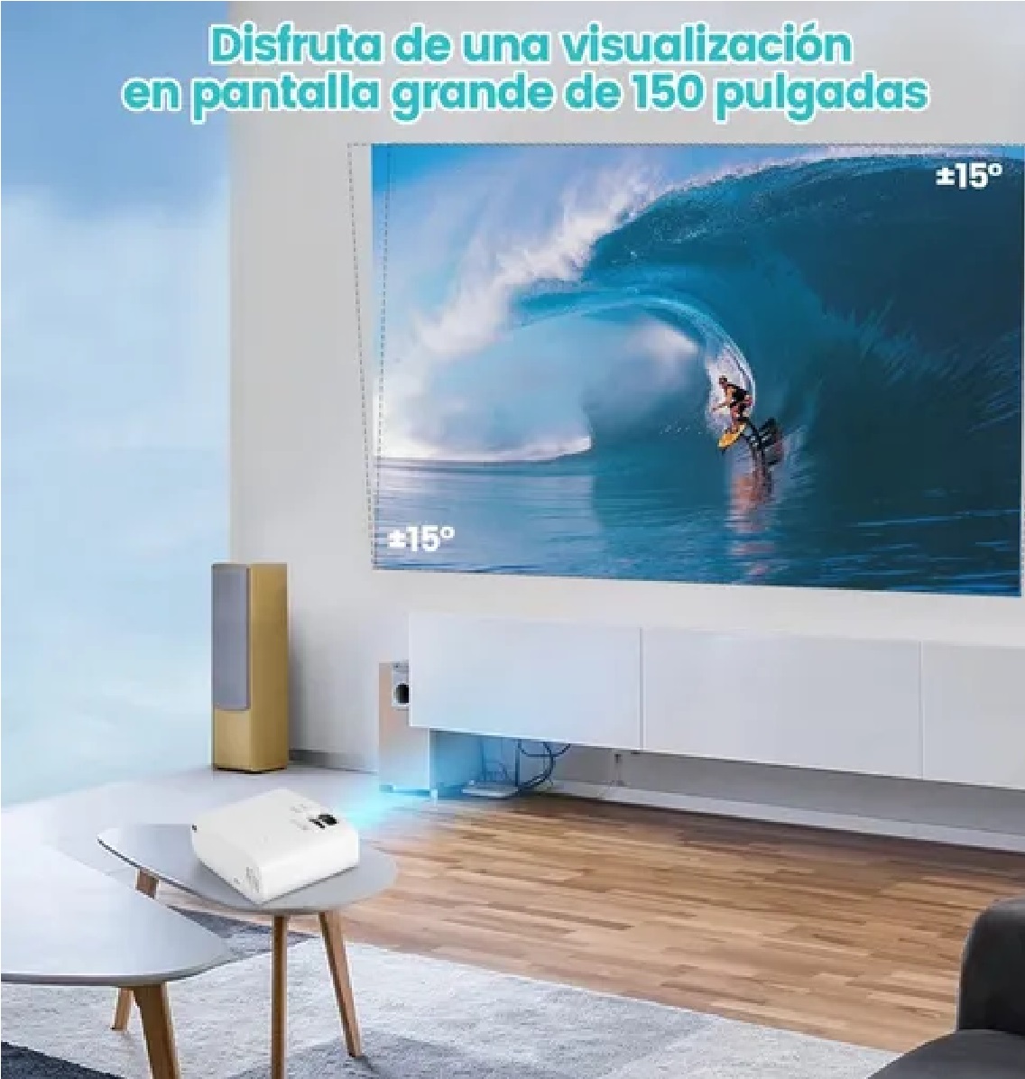 Proyector Full Hd 1080p Compatible Con 4k,portátil,wifi Blanco