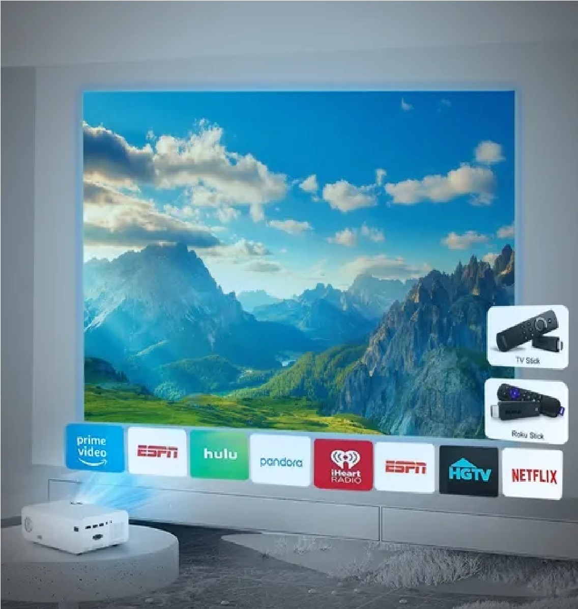 Proyector Full Hd 1080p Compatible Con 4k,portátil,wifi Blanco