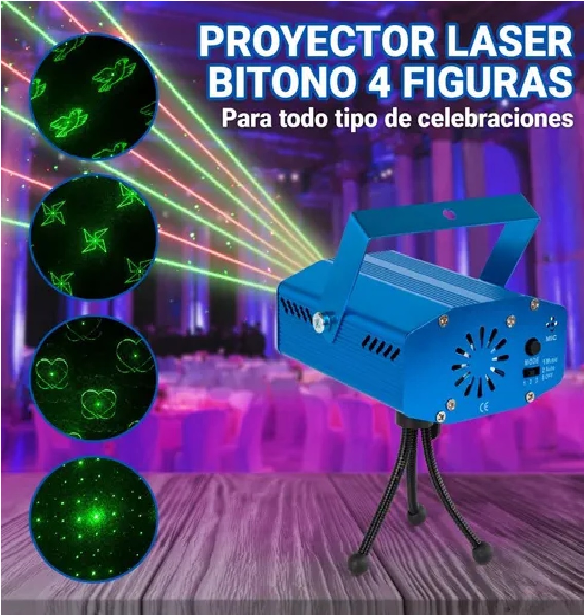 Mini-proyector Láser Fiestas Navideñas De Largo Alcance