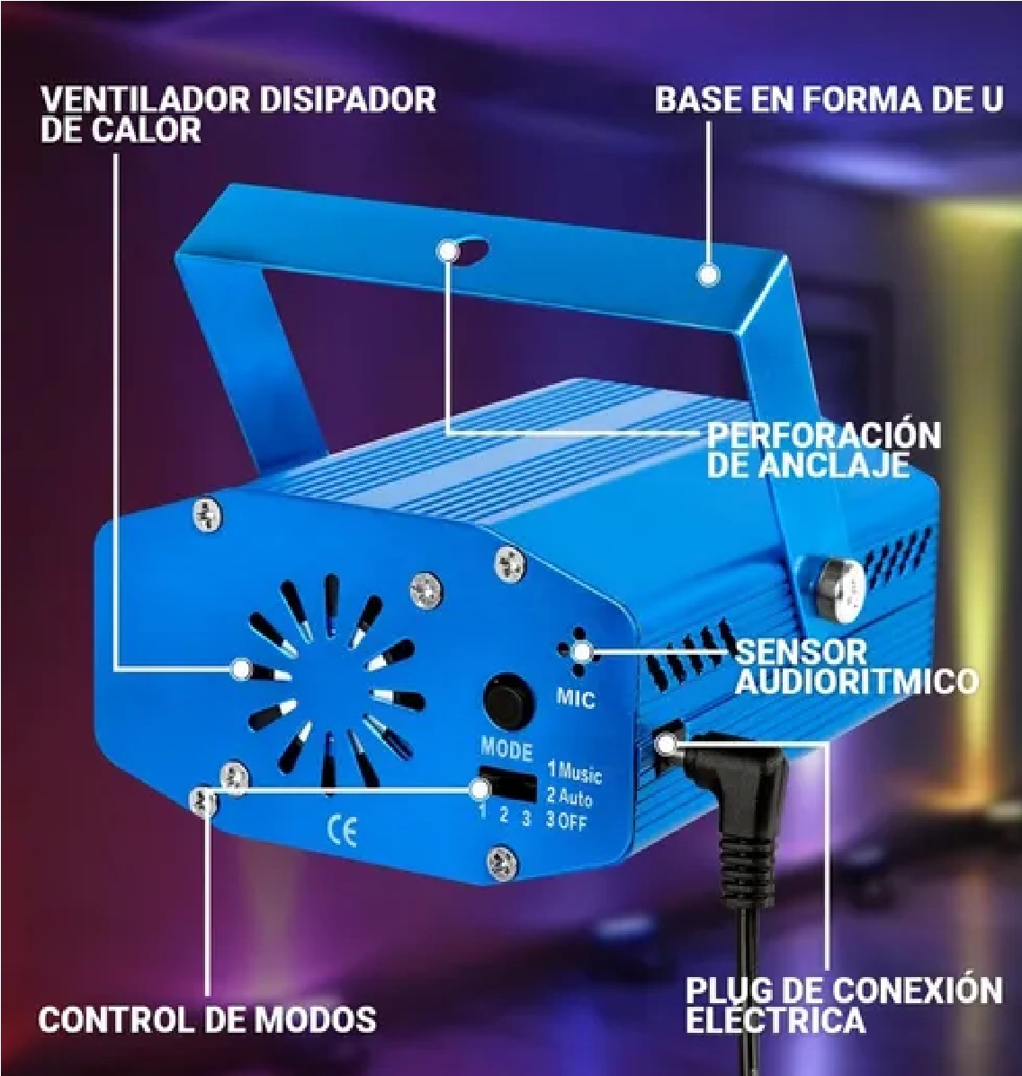 Mini-proyector Láser Fiestas Navideñas De Largo Alcance