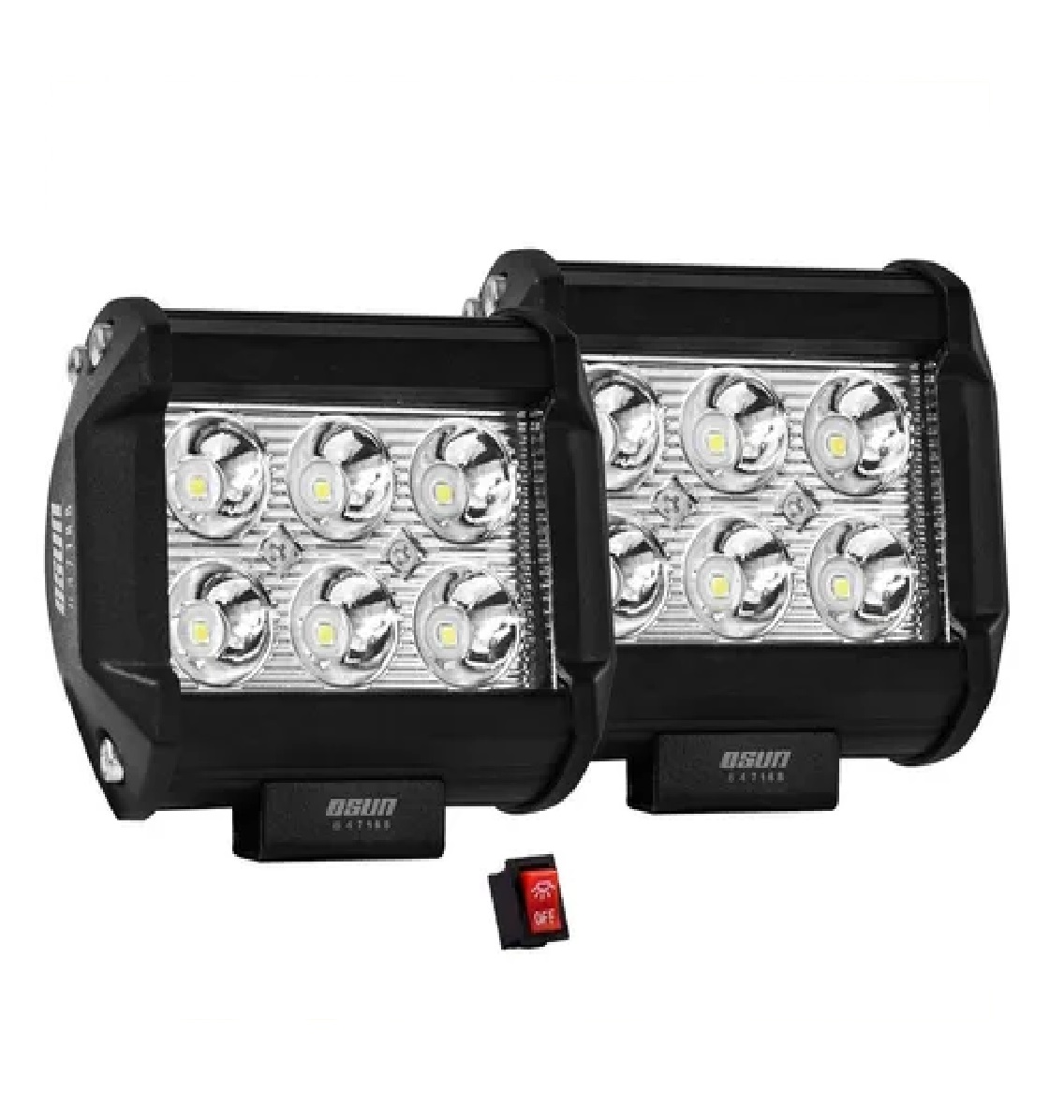 Set Faros Led Alta Intensidad Jeep/motos/autos/grúas/montacargas Universales