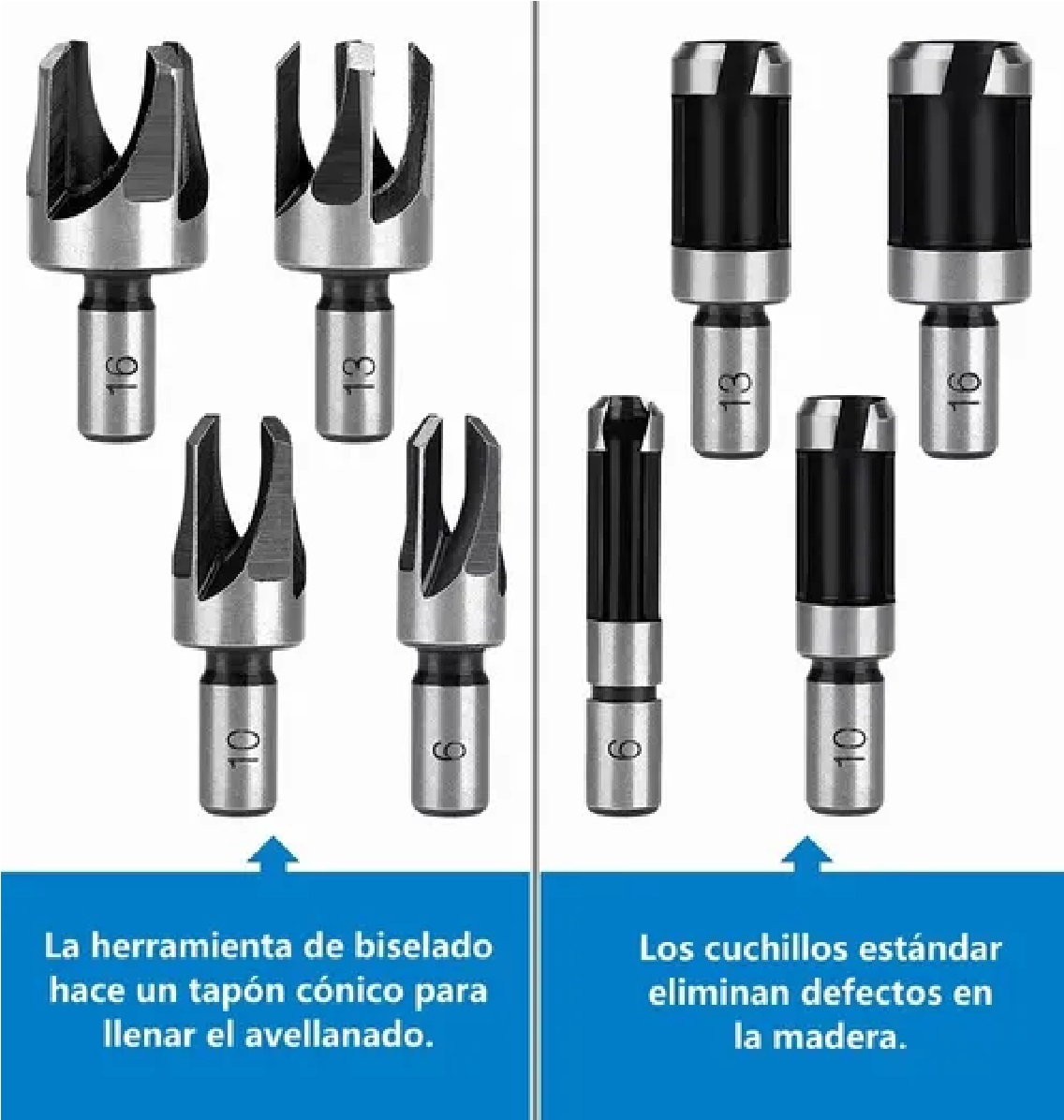 Juego De Brocas Clavacote Sacabocado Madera