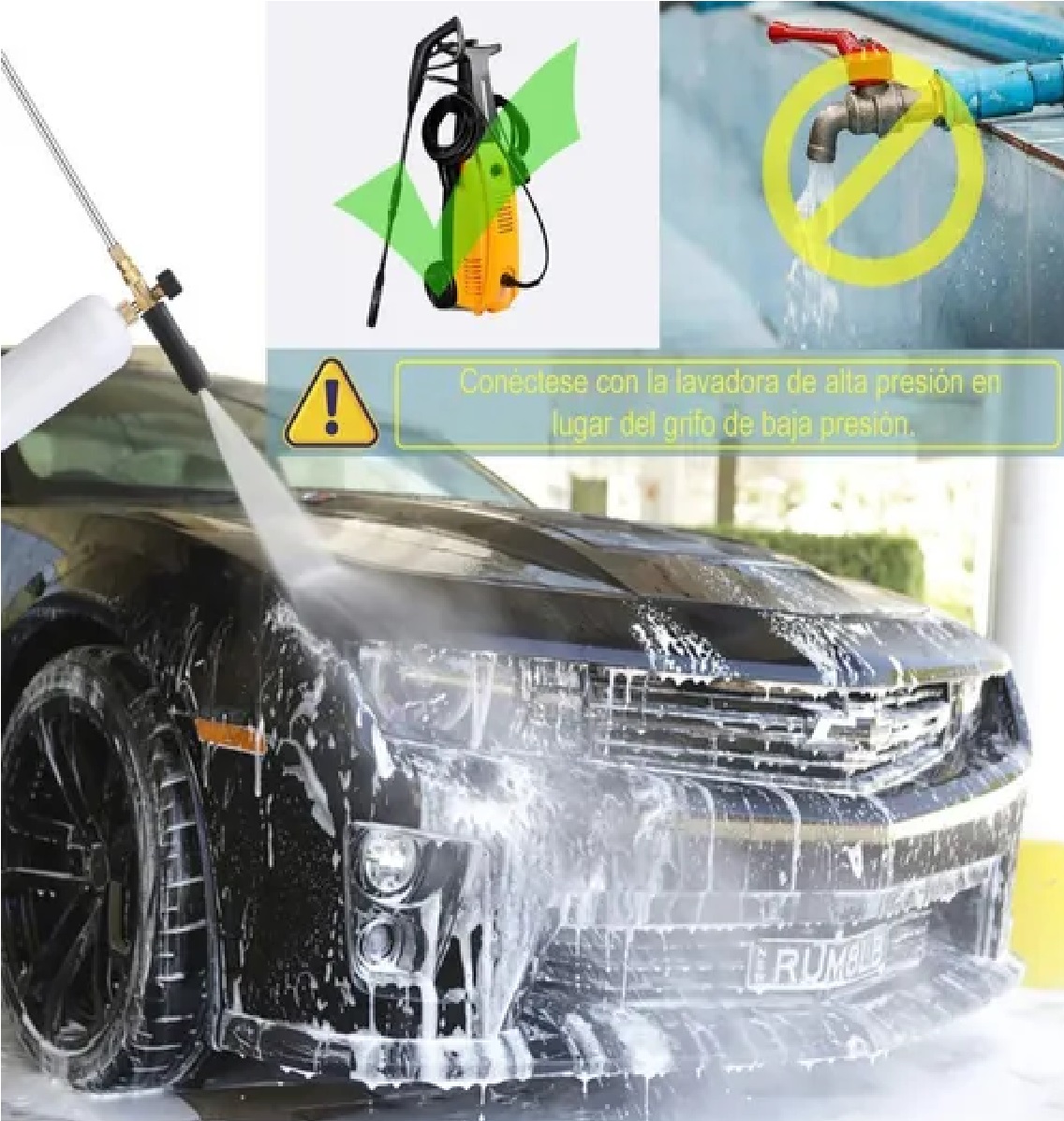 Kit Pistola Hidrolavadora Espuma Boquilla 