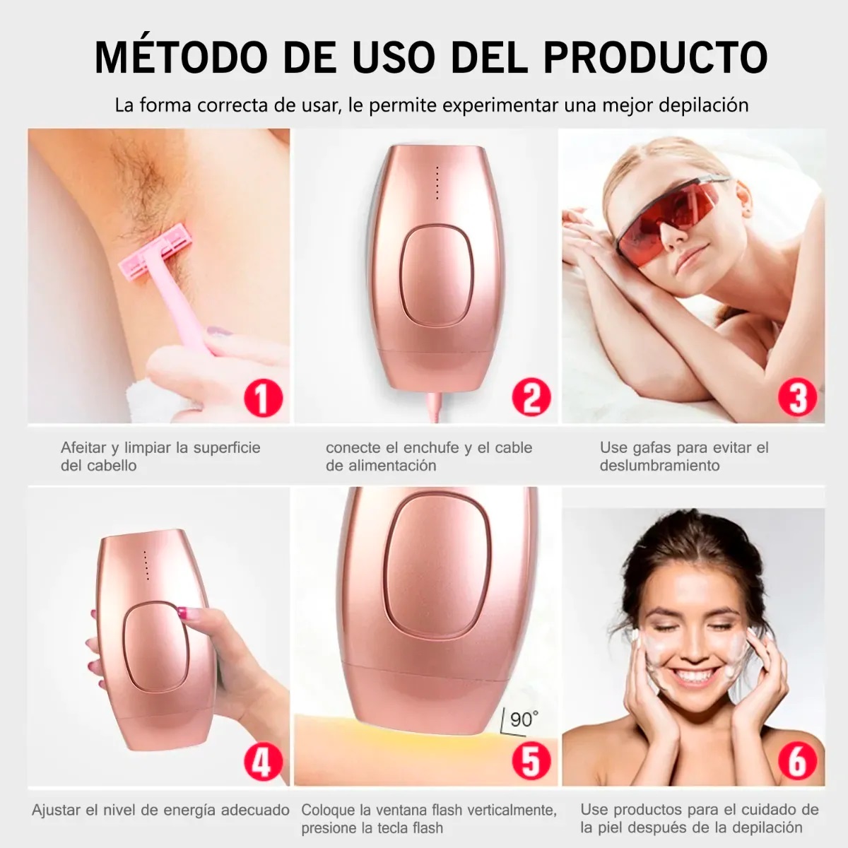 Ipl Depiladora Sin Dolor 600.000 Destellos Láser Permanente