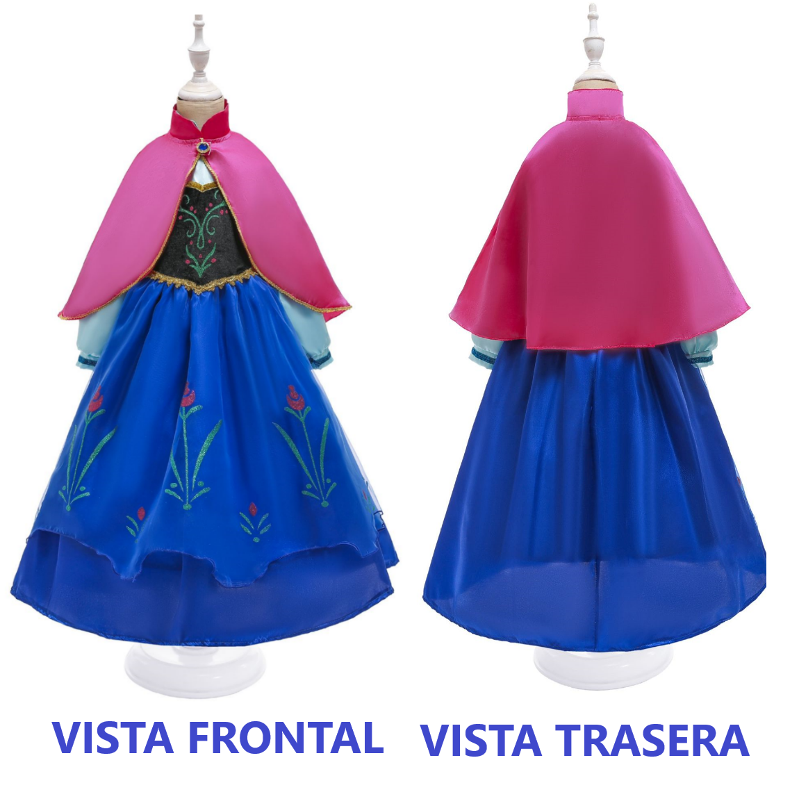 Vestido de fiesta Disfraz de ANNA Princesa Frozen 