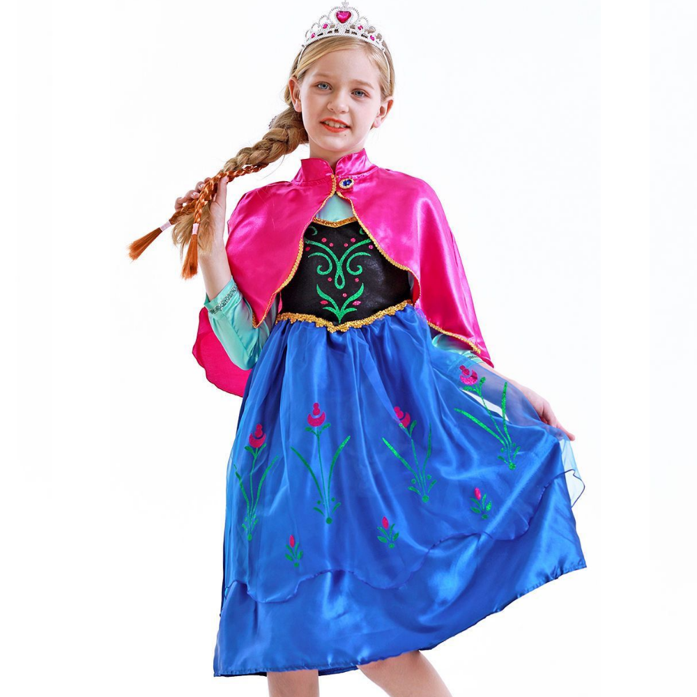 Vestido de fiesta Disfraz de ANNA Princesa Frozen 