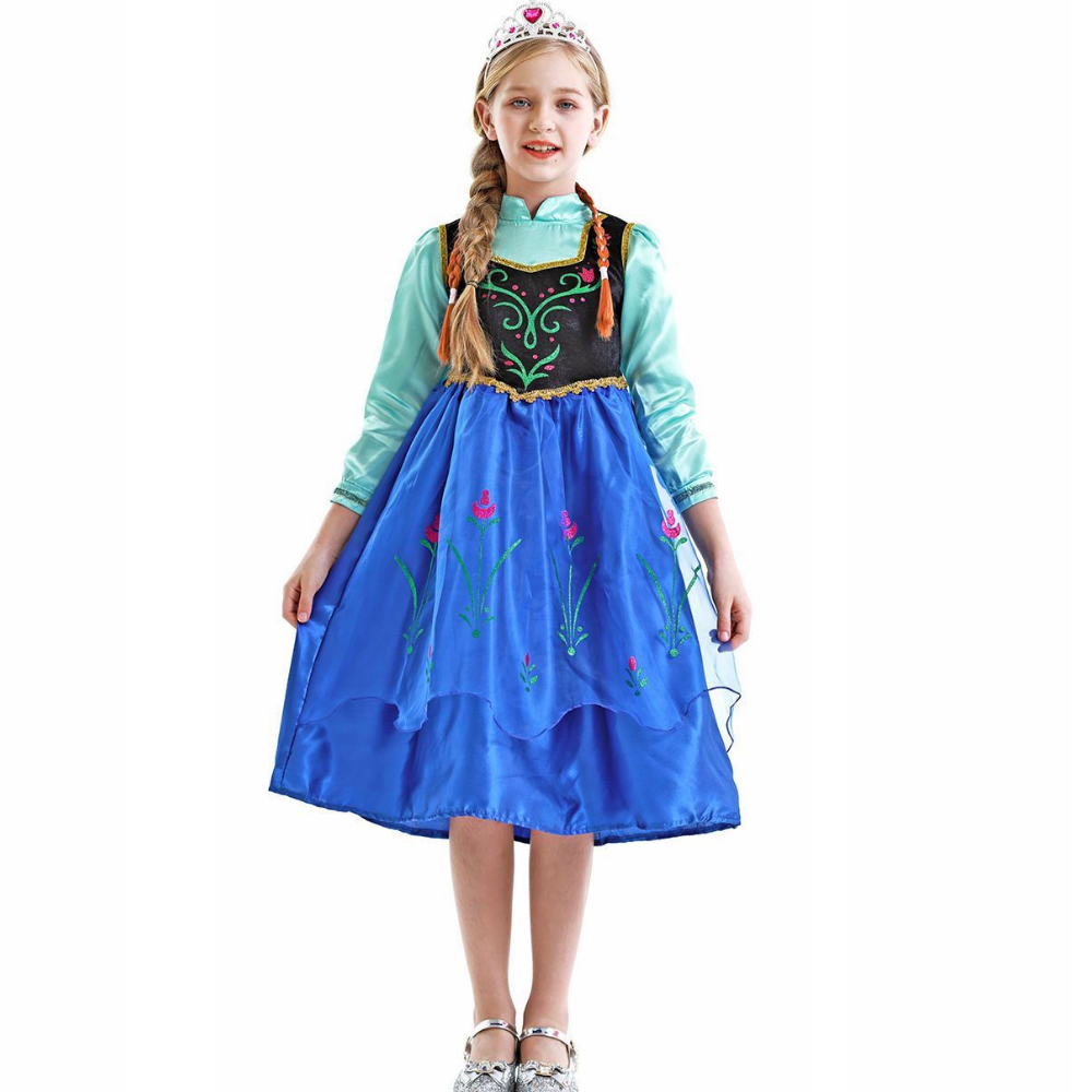 Vestido de fiesta Disfraz de ANNA Princesa Frozen 