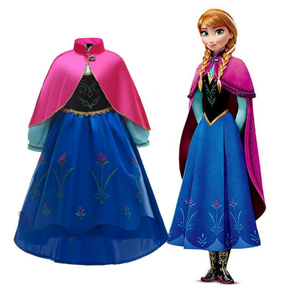 Vestido de fiesta Disfraz de ANNA Princesa Frozen 