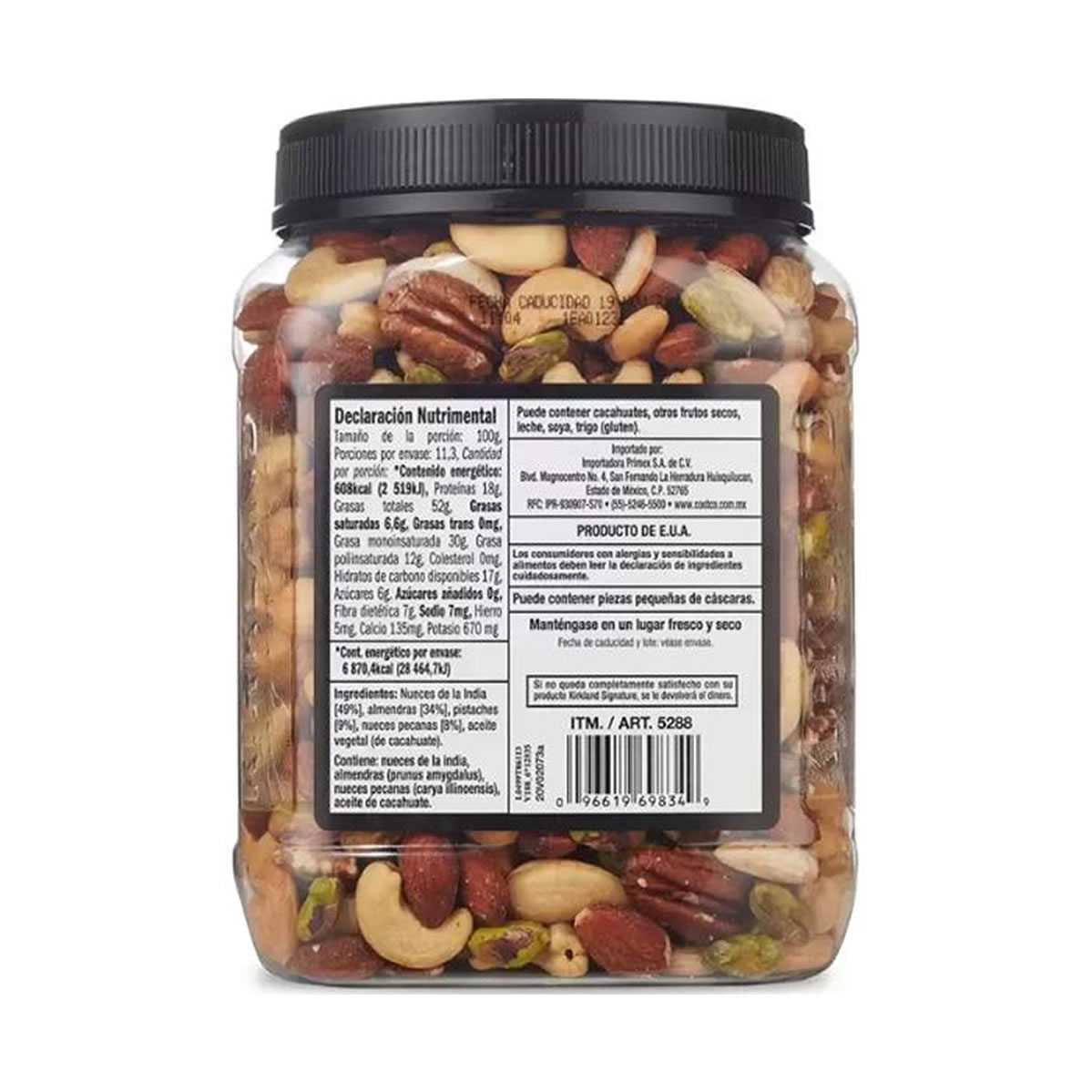 Nueces Mixtas Sin Sal Kirkland Signature 1.13 kg
