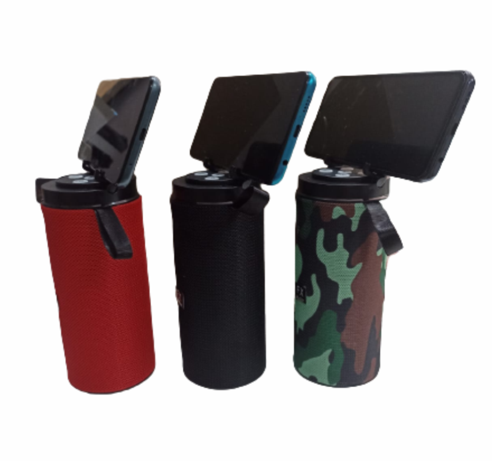 Bocina bluetooth con soporte para celular luz led RGB radio FM USB Micro SD bateria recargable mejor calidad de audio fx1101