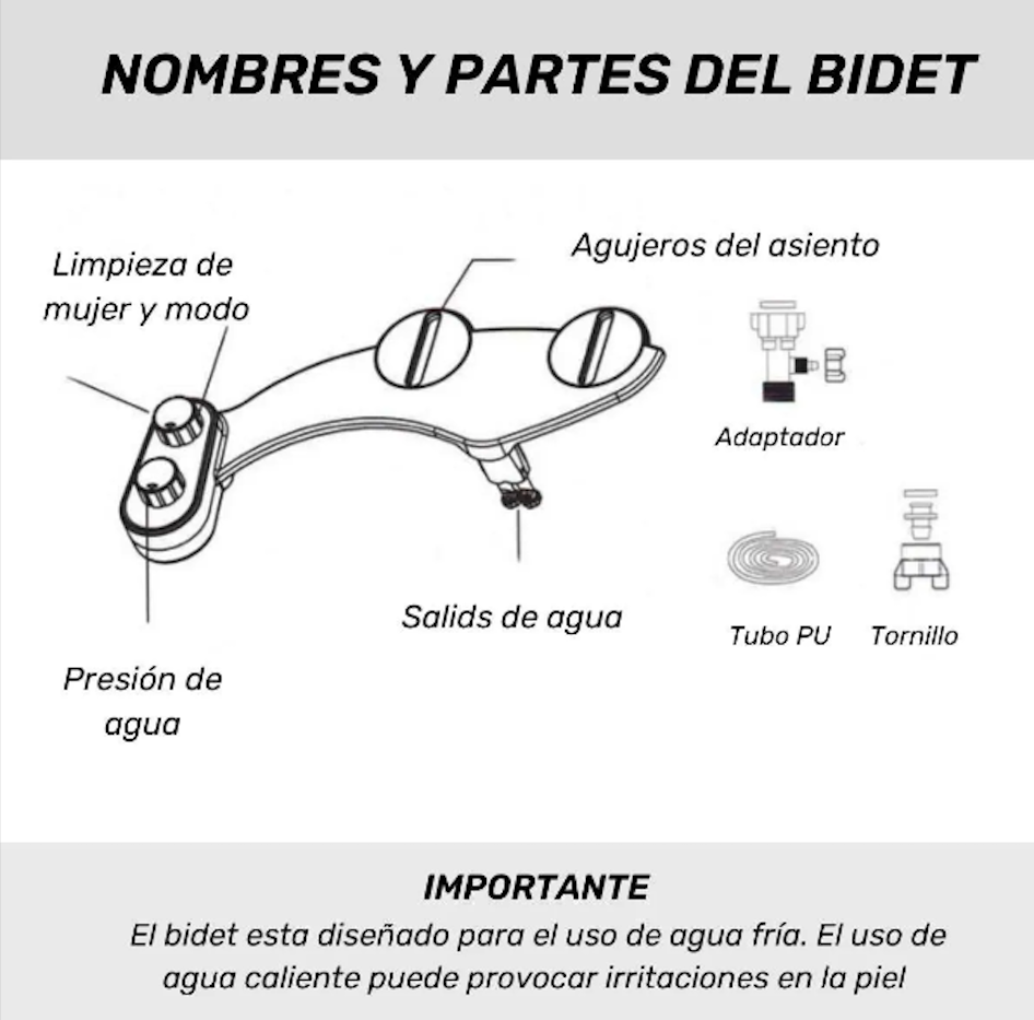 Bidet Fácil Instalación 
