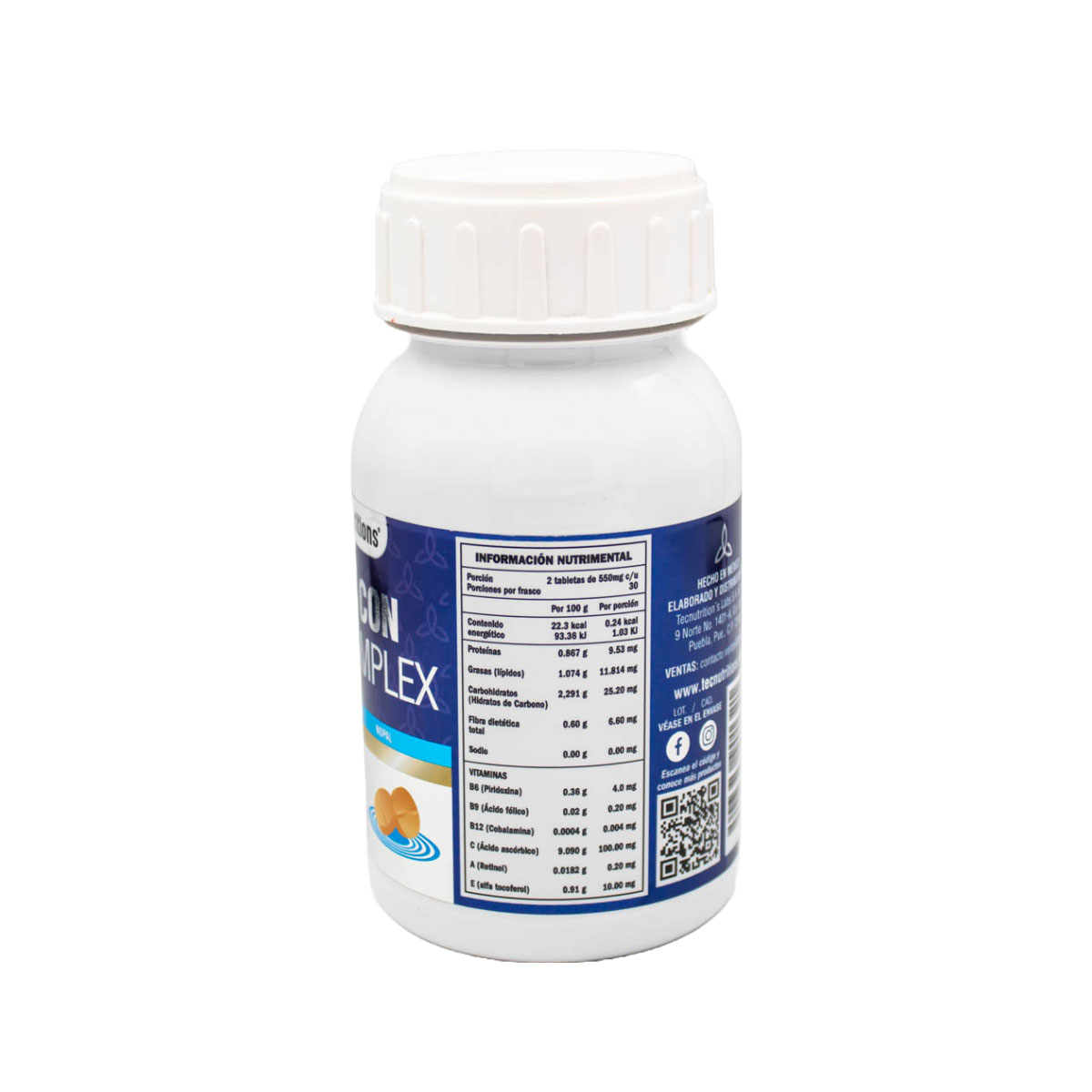 Suplemento alimenticio con vitaminas, antioxidantes y fibra, Nopal con Neem Complex, 60 tabl