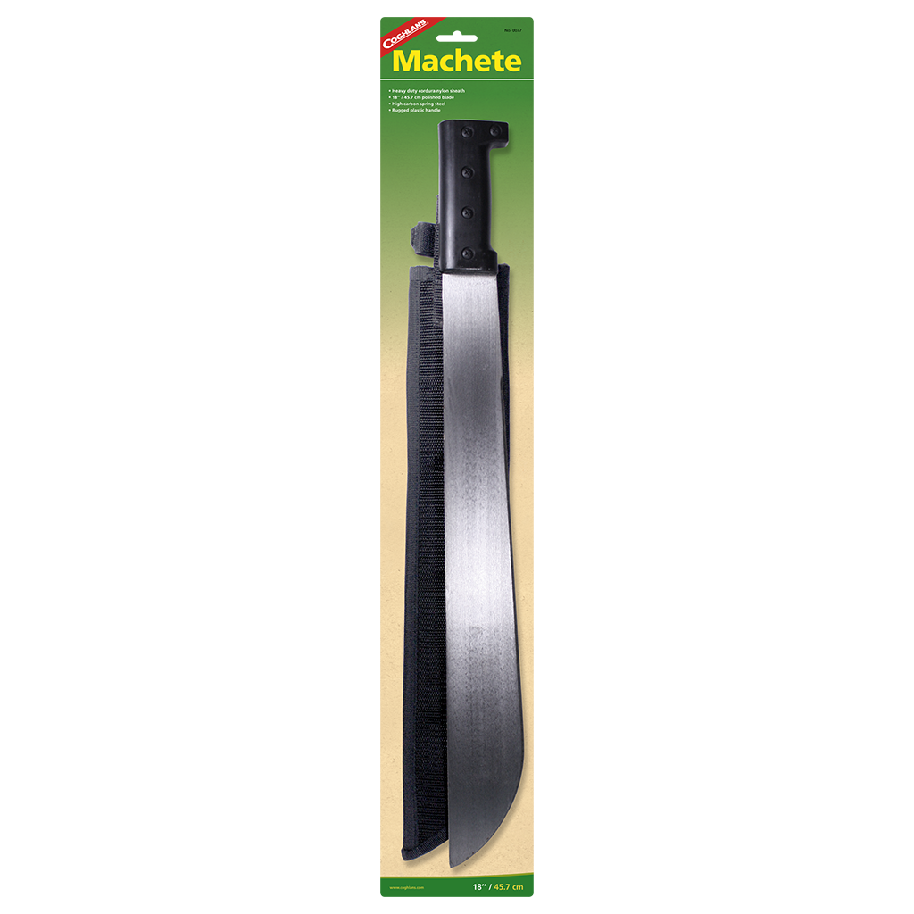 Machete de acero estándar de 18 pulgadas mango de plástico y funda Coghlan's 0077