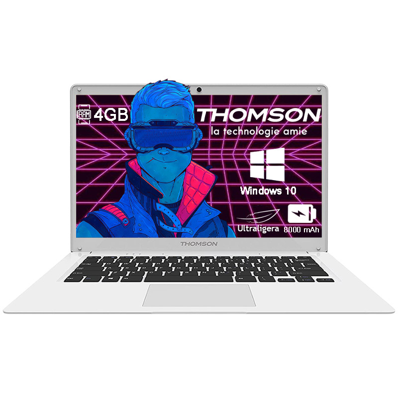 Laptop Thomson Neo 14A Procesador Atom-X5 Pantalla 14 Pulgadas Disco Duro eMMC 64GB Ram 4GB-Blanco