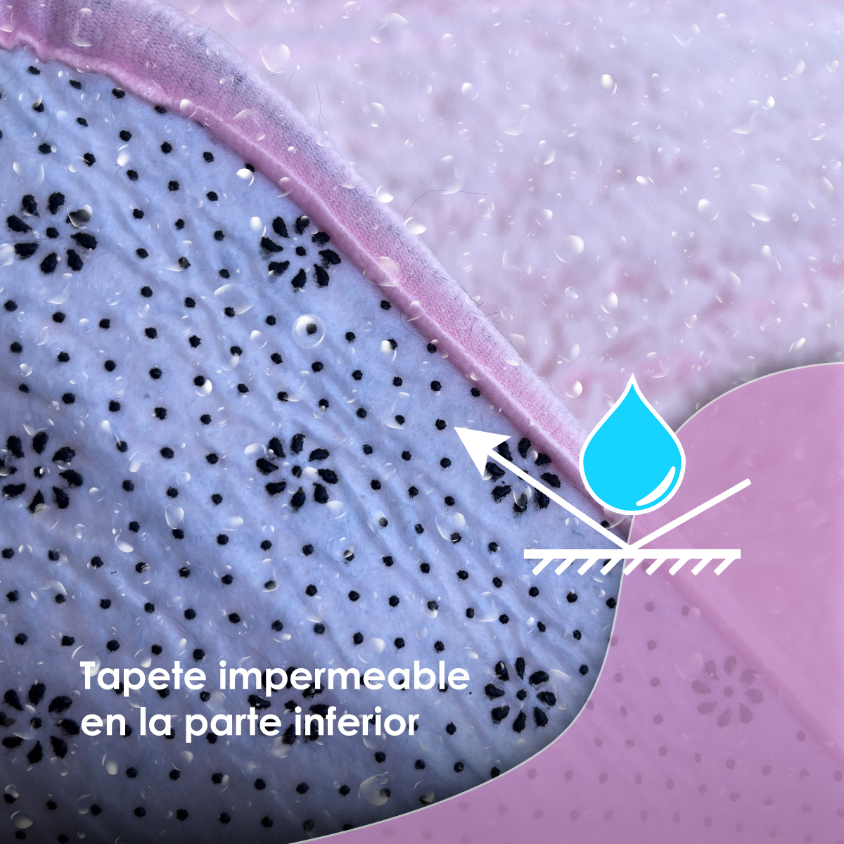 Tapete Decorativo Afelpado Motley Pelaje Largo Suave 2x1.60 Rosa