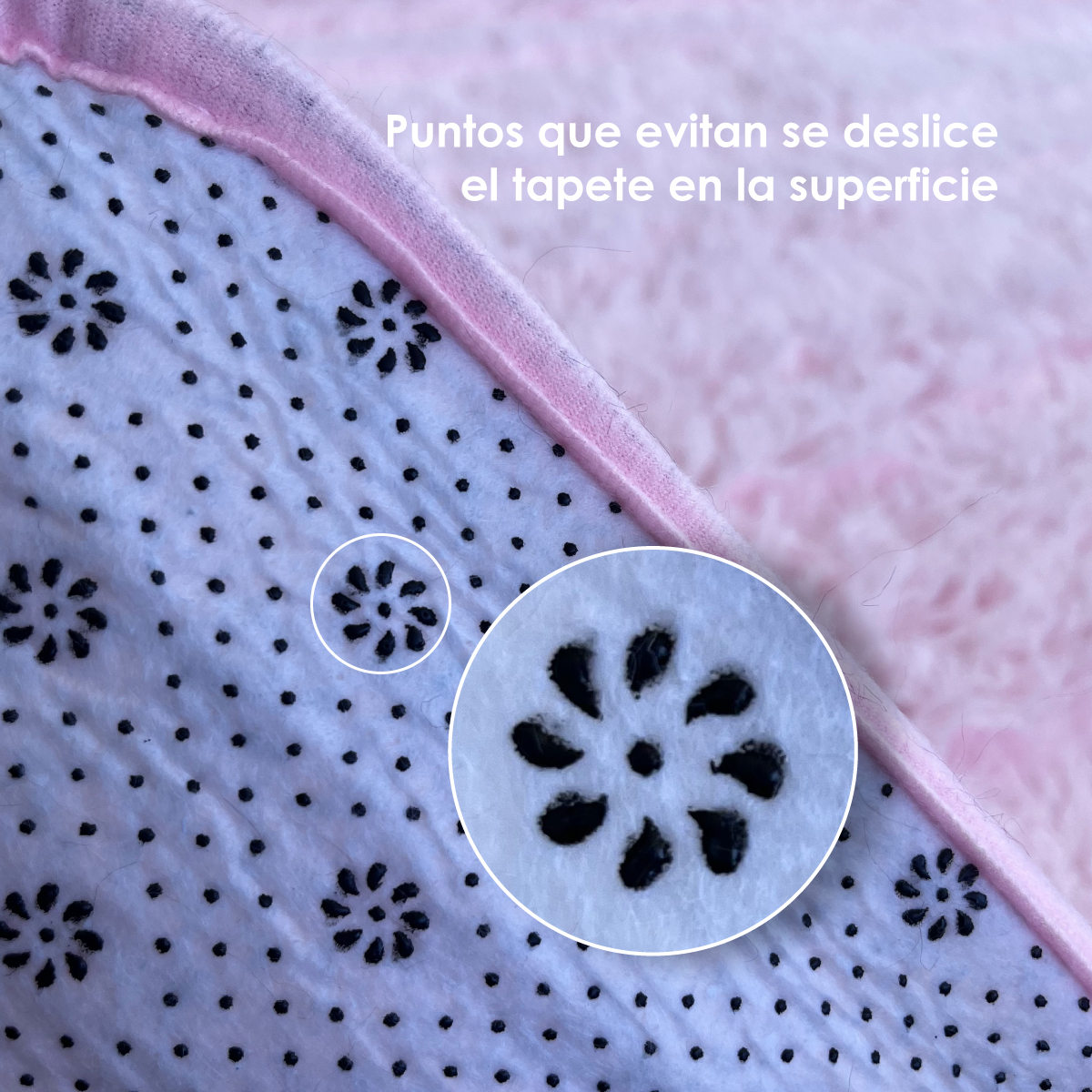 Tapete Decorativo Afelpado Motley Pelaje Largo Suave 2x1.60 Rosa