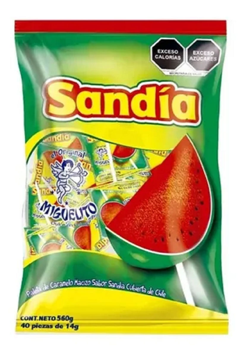 Miguelito paleta de Sandia 40 piezas