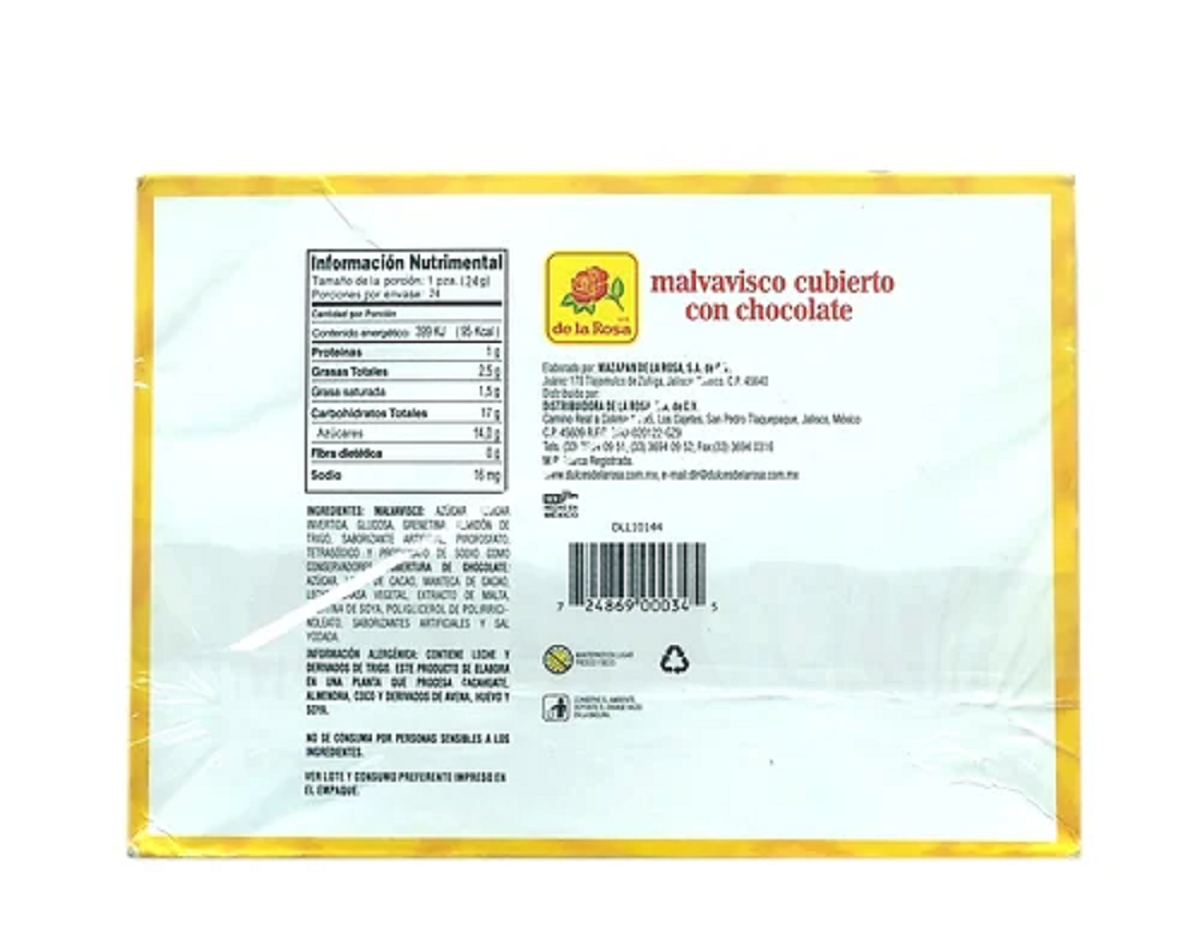 Drums malvavisco cubierto de chocolate de la rosa 24piezas