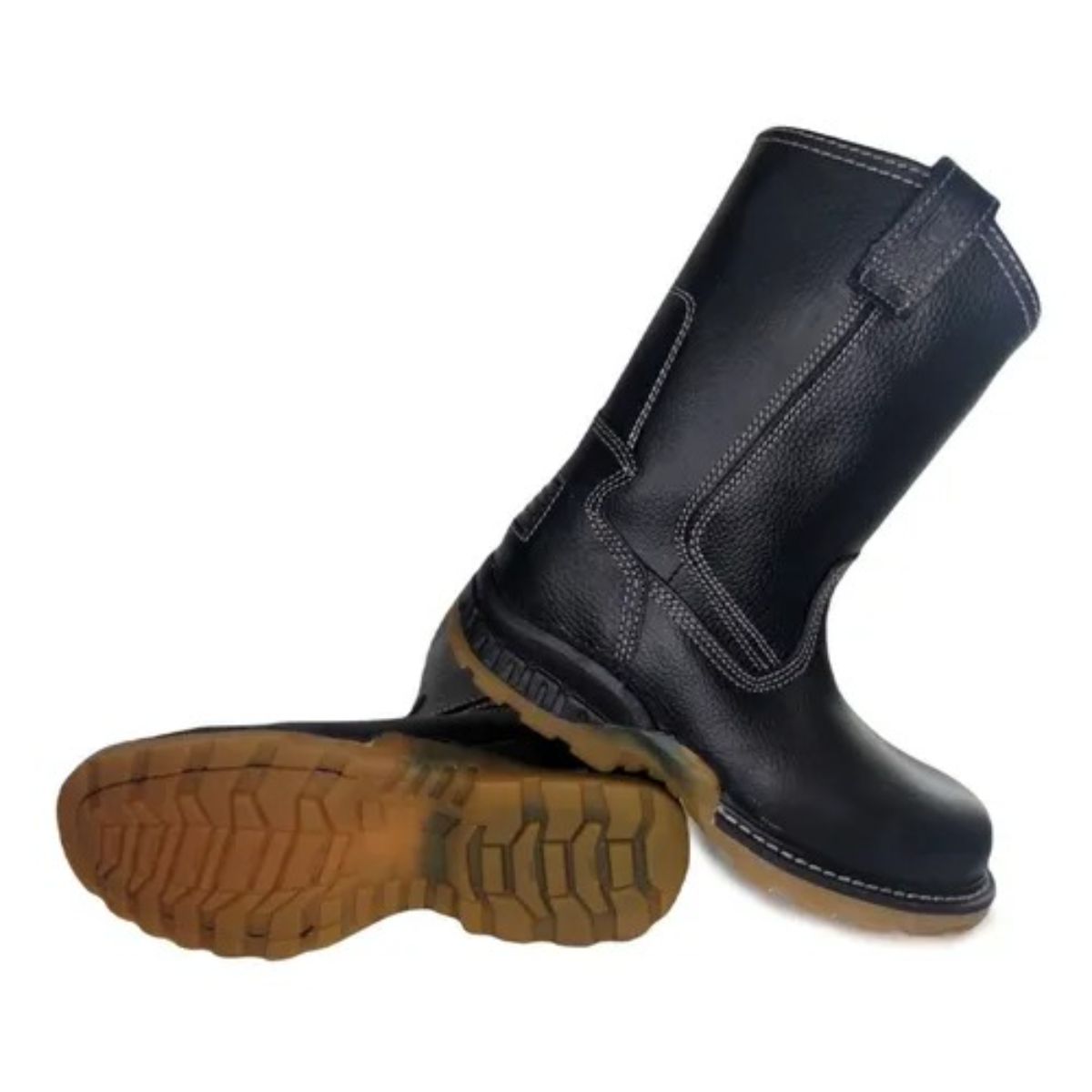 Bota Industrial de Piel con Casco de Acero ideal para Soldador o Herrero Fish