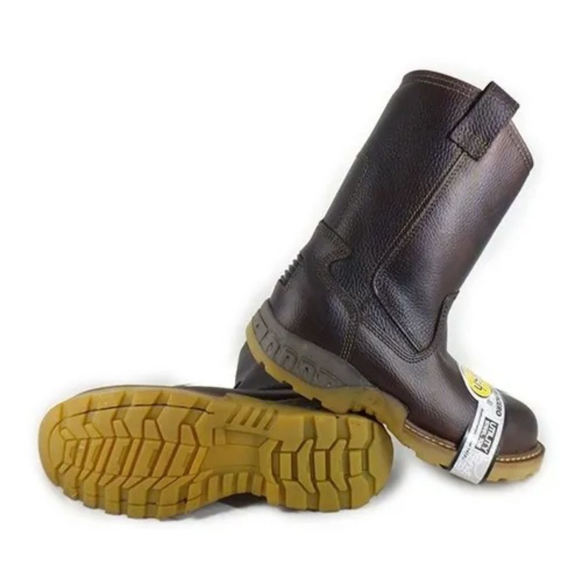 Bota Industrial de Piel con Casco de Acero ideal para Soldador o Herrero Fish