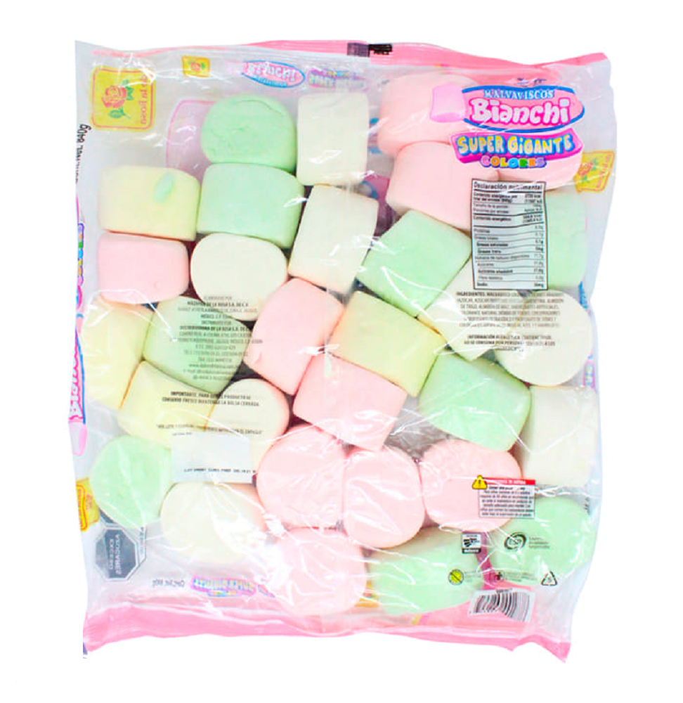 Bianchi bombon super gigante de colores 30 piezas 840g.