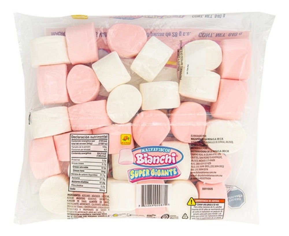 Bianchi bombon super gigante blanco y rosa 840g. 30 aprox.