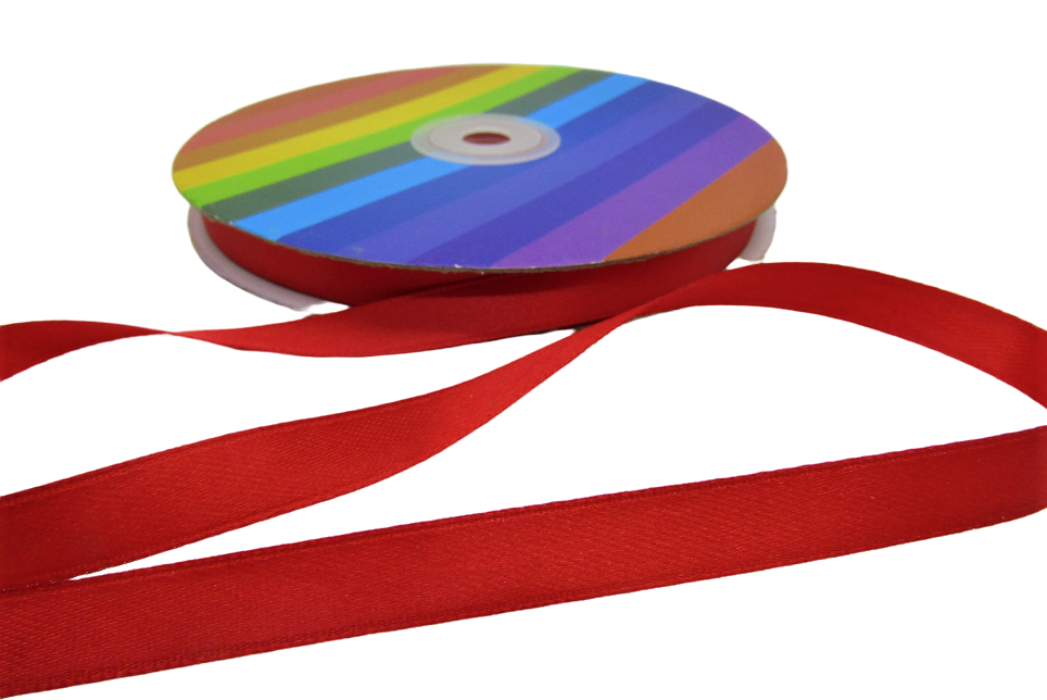 Listón satinado dos caras rollo 50 metros 1 cm de ancho