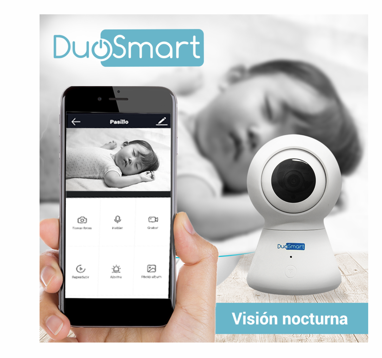 CAMARA INTELIGENTE CON MOVIMIENTO PT WIFI PARA INTERIOR FULL HD 1080P CON APP CON AUDIO BIDIRECCIONAL MEMORIA MICRO SD