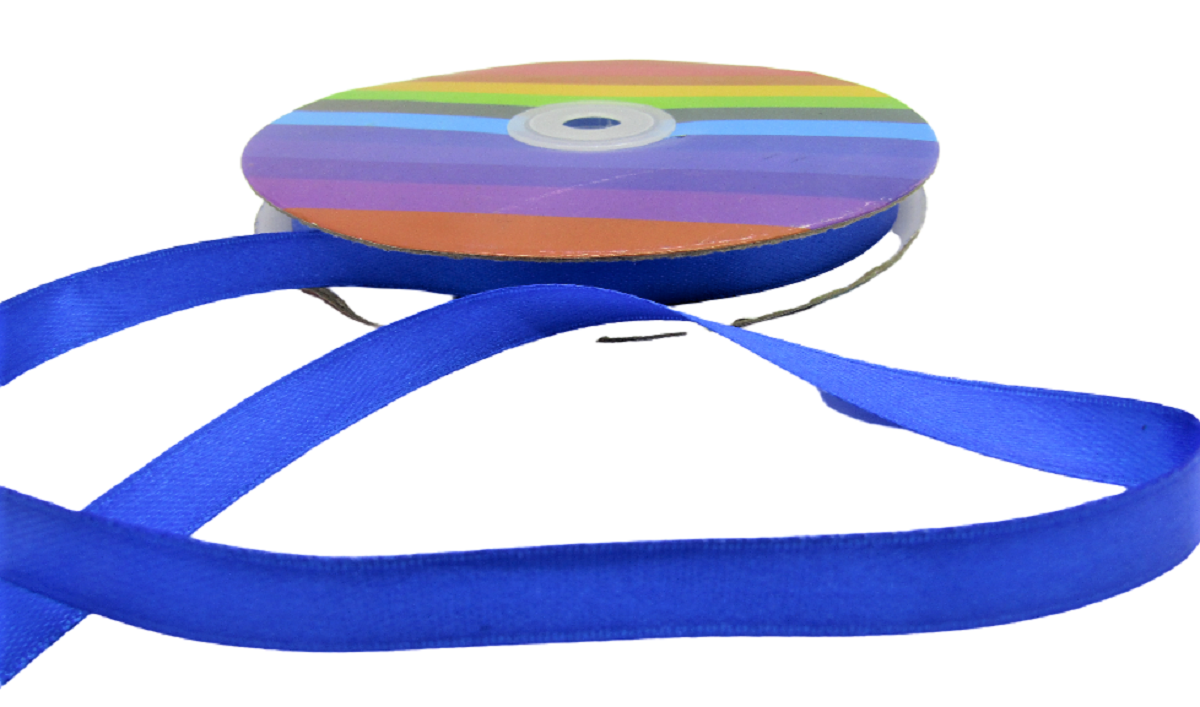 Listón satinado dos caras rollo 50 metros 1 cm de ancho