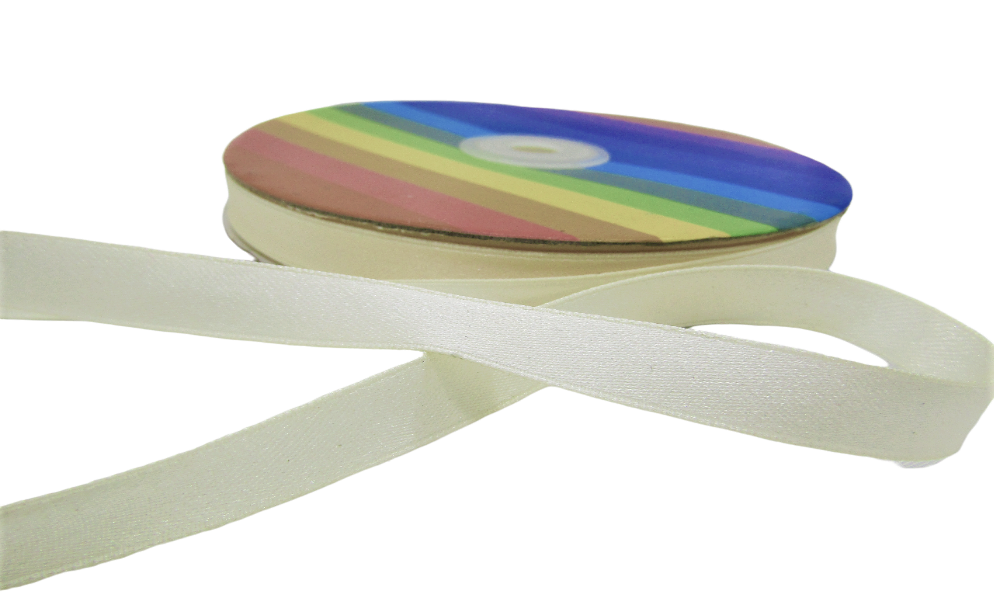 Listón satinado dos caras rollo 50 metros 1 cm de ancho