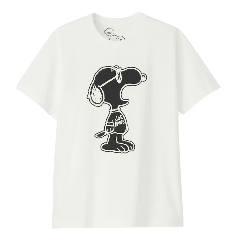 KAWS x Uniqlo x Peanuts Joe Kaws Yawn Outline Tee White