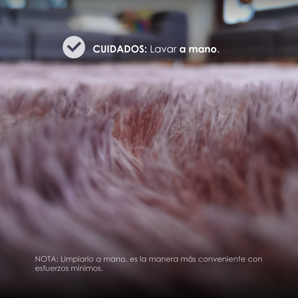 Tapete Decorativo Afelpado Motley Pelaje Largo Suave 2x1.60 