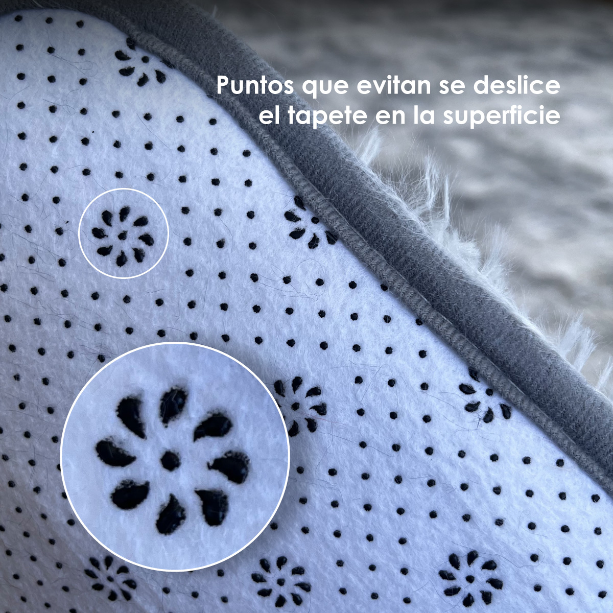 Tapete Decorativo Afelpado Motley Pelaje Largo Suave 2x1.60 