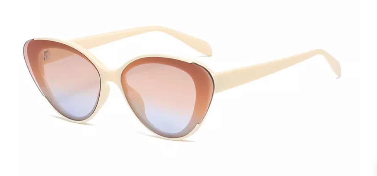 Lentes De Sol Renata Oval Crema By Rebel
