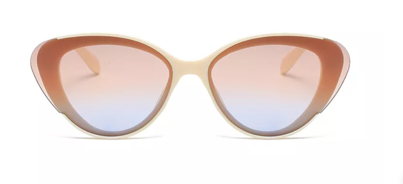 Lentes De Sol Renata Oval Crema By Rebel