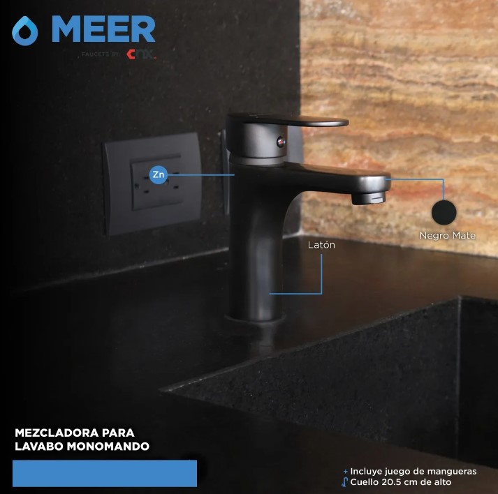 Accesorios completos Para Baño incluye Mezcladora Para Lavabo (Negro Mate) El Kit más completo para tu baño