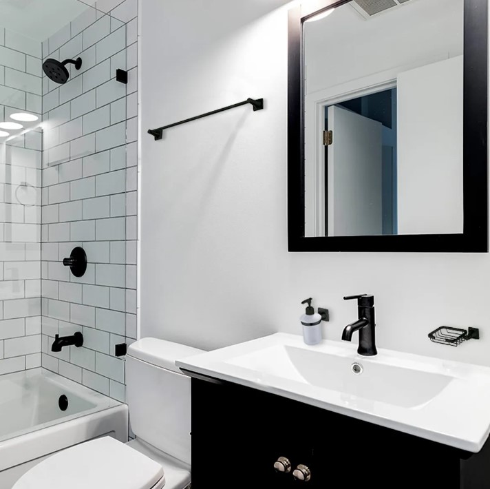 Accesorios completos Para Baño incluye Mezcladora Para Lavabo (Negro Mate) El Kit más completo para tu baño