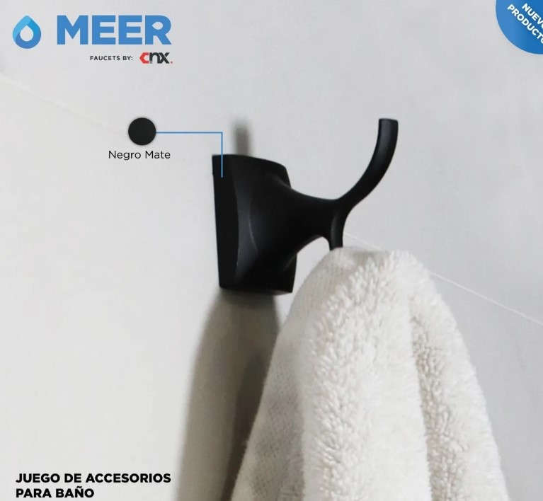 Accesorios completos Para Baño incluye Mezcladora Para Lavabo (Negro Mate) El Kit más completo para tu baño