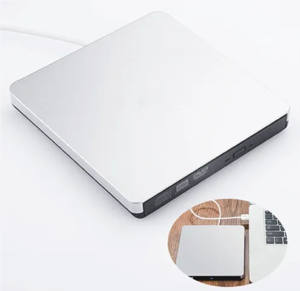 Lectora Y Grabadora De Dvd/cd Externa, Usb Win 10 Mac Blanco