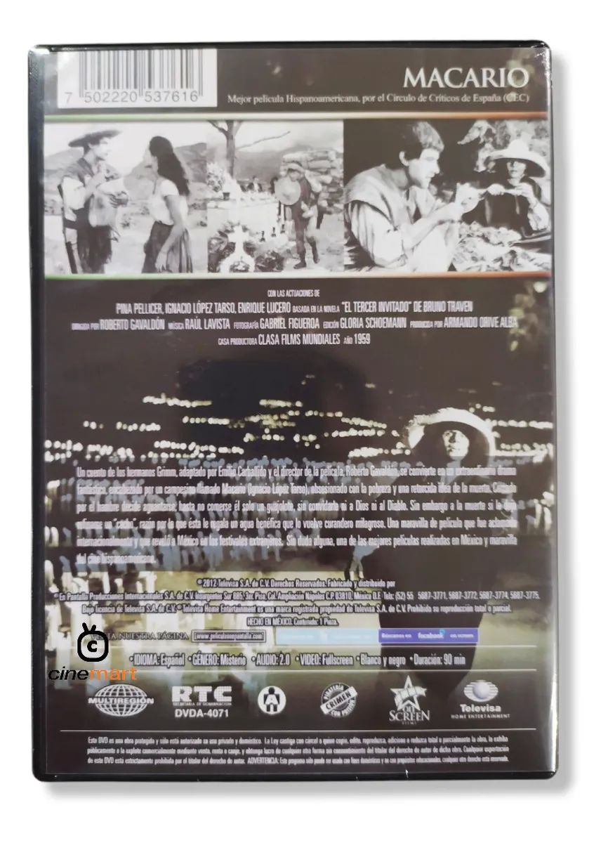 Macario Ignacio Lopez Tarso Pelicula Dvd