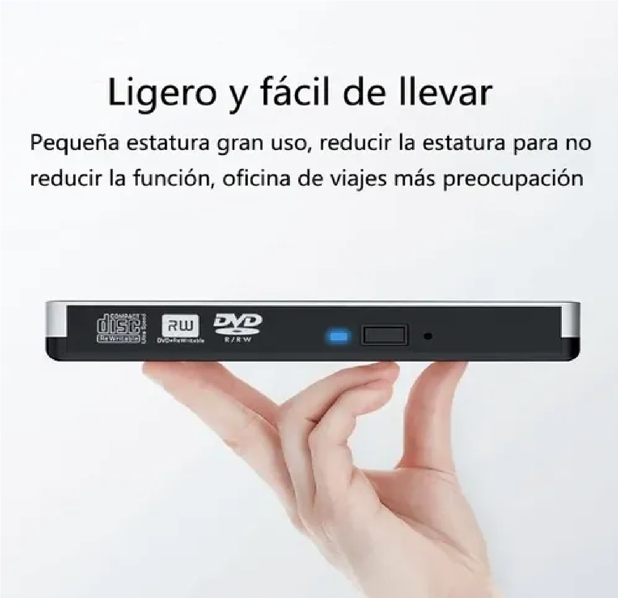 Grabador Quemador Externo Cd Lector Dvd Slim Con Usb Type C